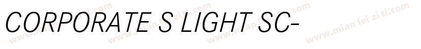 CORPORATE S LIGHT SC字体转换